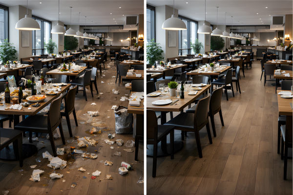 Restaurant Deep Cleaning Before and After Transformation in Bradford