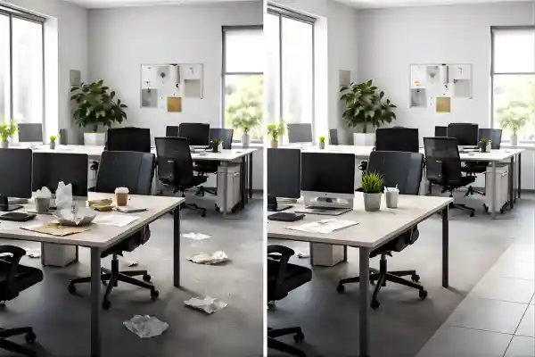 Office Cleaning Before and After Transformation in manchester
