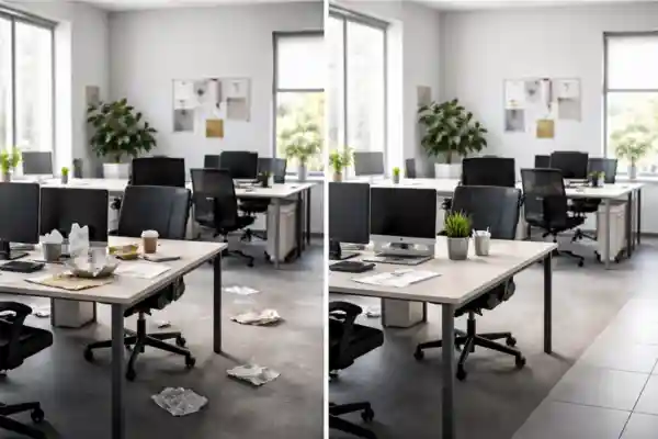 Office Cleaning Before and After Transformation in Rochdale
