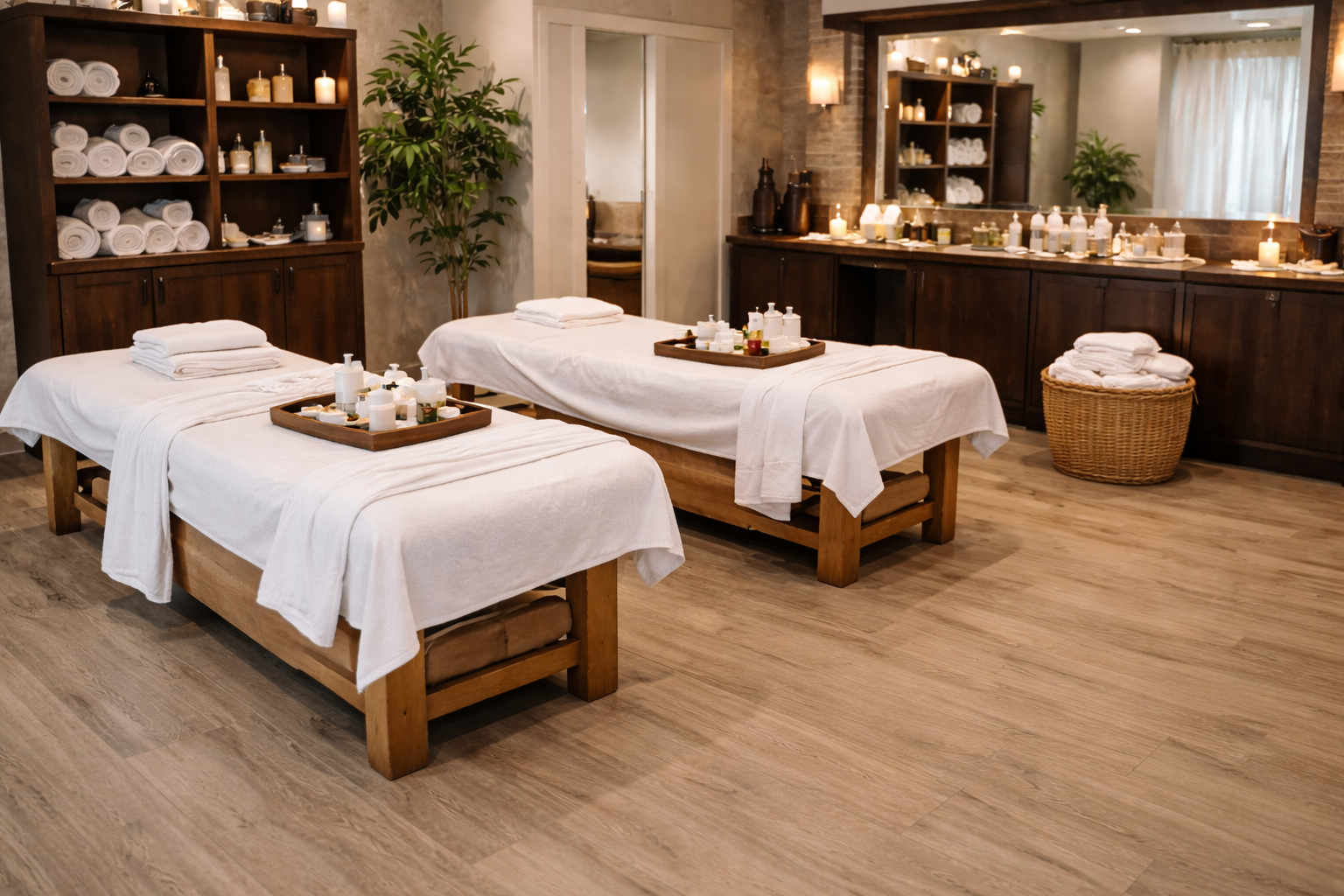 Spa treatment room after Northern Star Cleaning deep clean